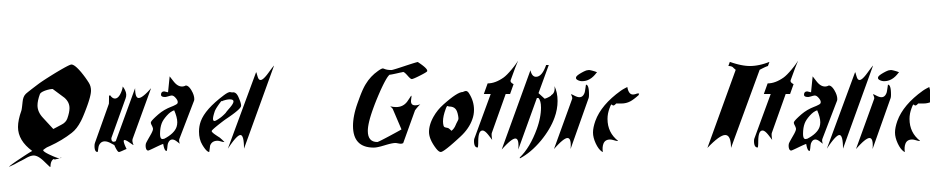 Quael Gothic Italics Condensed Yazı tipi ücretsiz indir